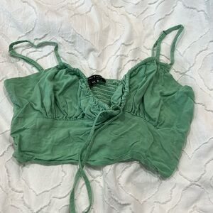 green crop top